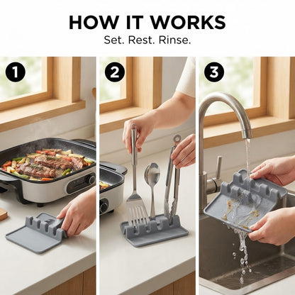 Silicone Spoon Rest - How it works