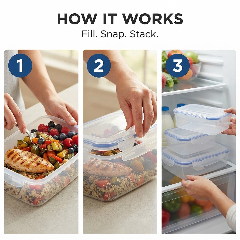 Meal Prep Container Set - How it works