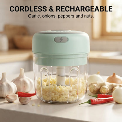 Cordless Electric Garlic & Veggie Chopper - Cordless & rechargeable