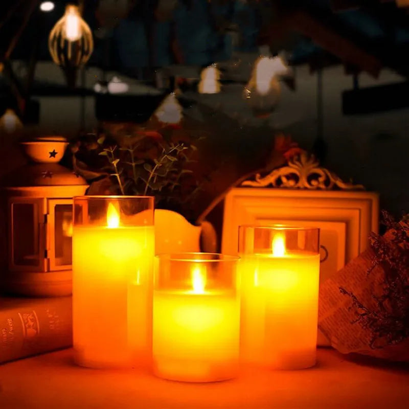 Rechargeable Flameless LED Candles (Set of 3)