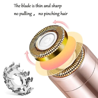 Rechargeable Facial Hair Remover with LED Light