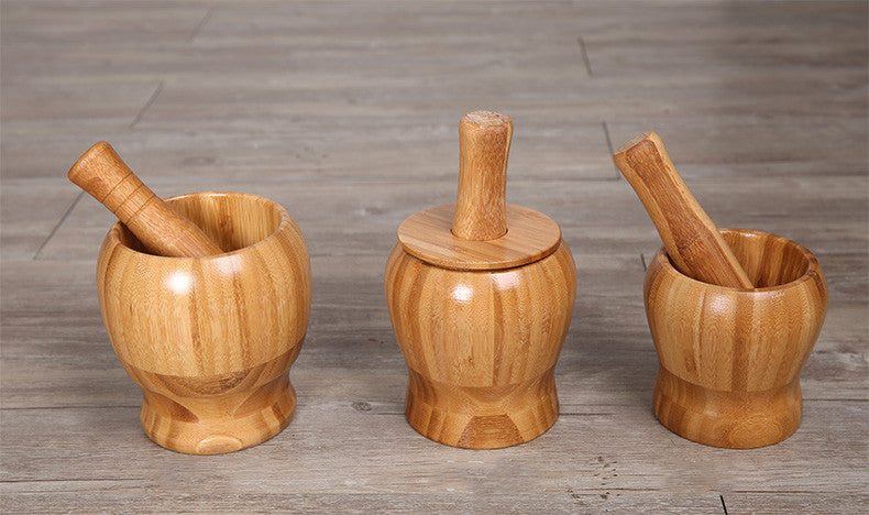 Wooden Mortar & Pestle