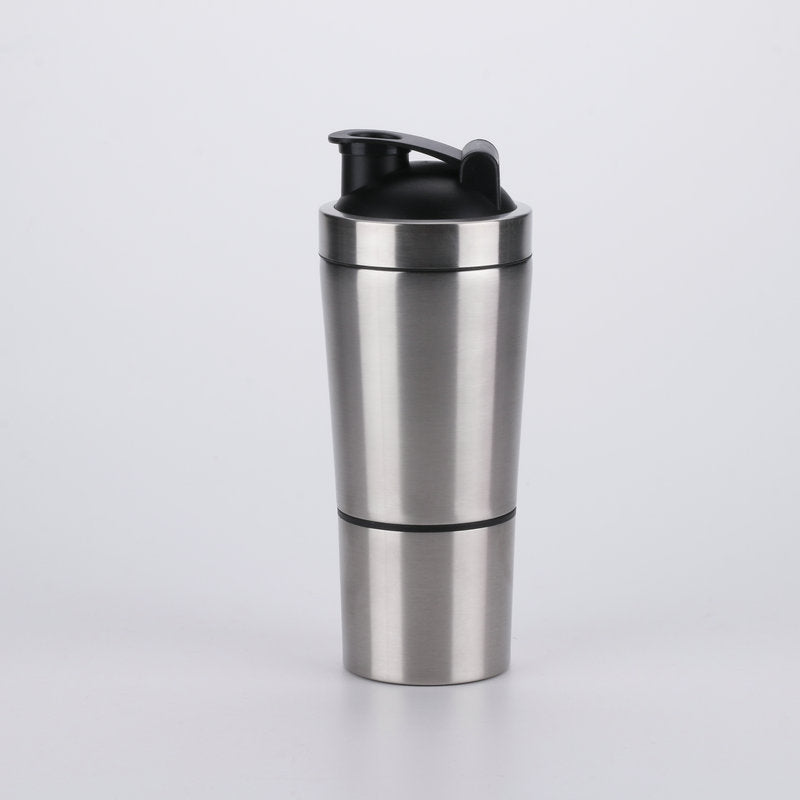 Stainless Steel Protein Shaker with Storage Cup