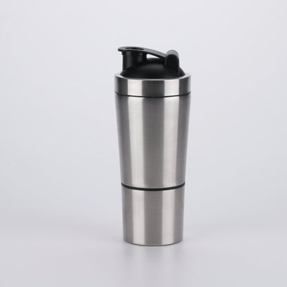 Stainless Steel Protein Shaker with Storage Cup