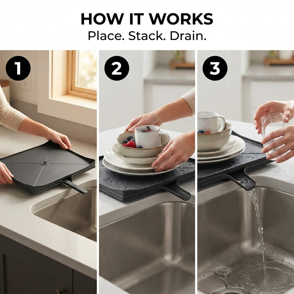 Dish Drying Rack - How it works