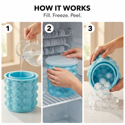 Ice Cube Bucket Mold - How it works