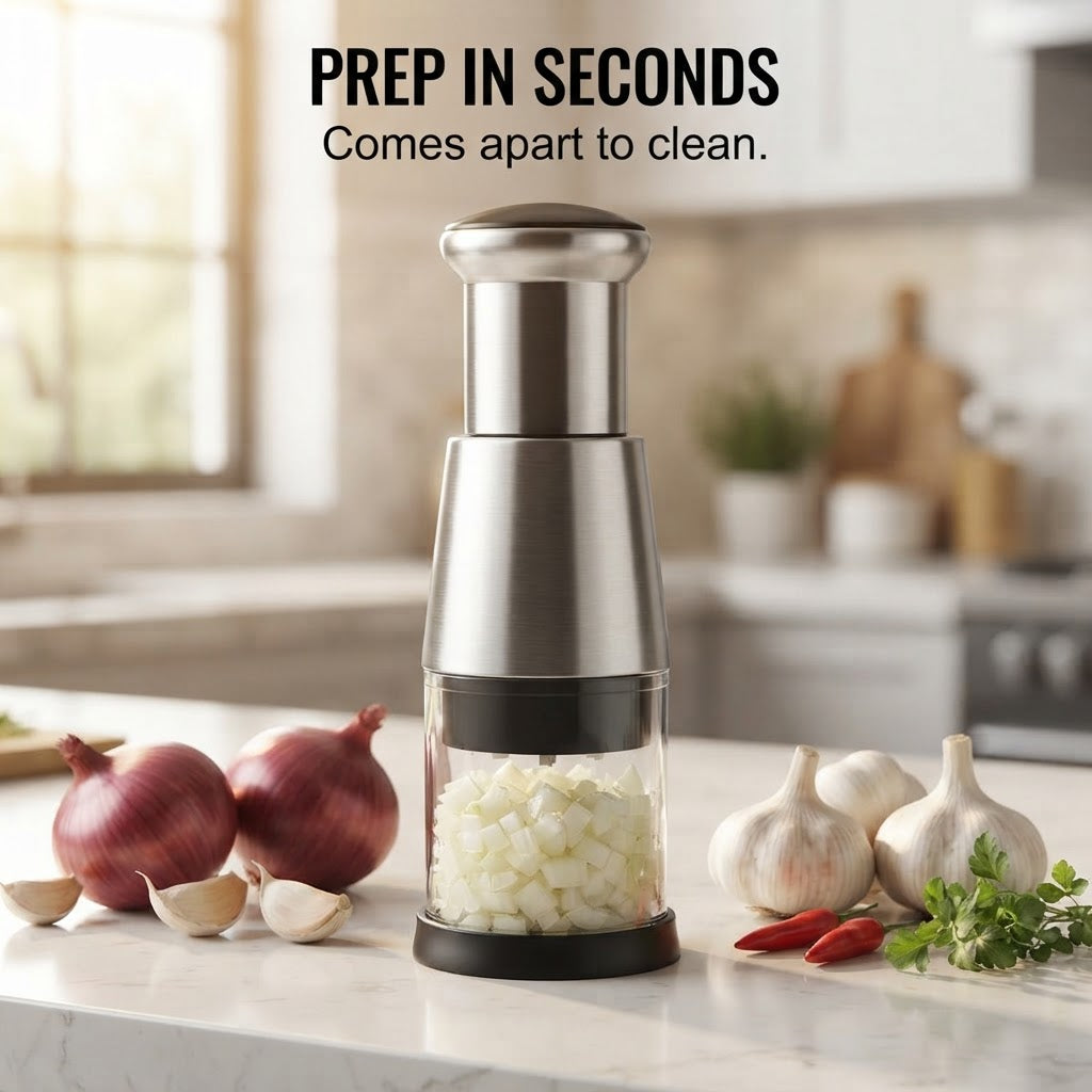 Garlic & Onion Crusher Chopper - Prep in seconds