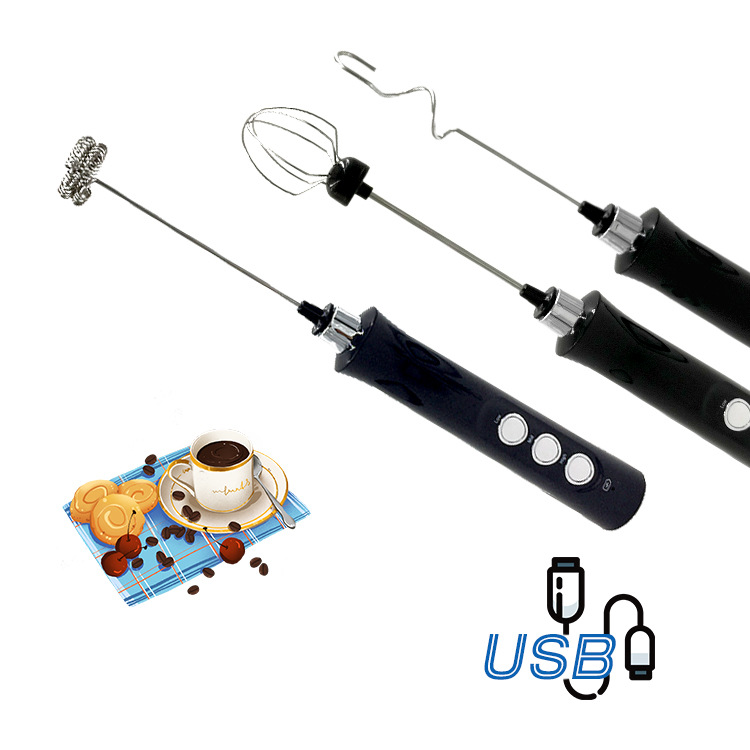 3-Speed Rechargeable Milk Frother & Whisk