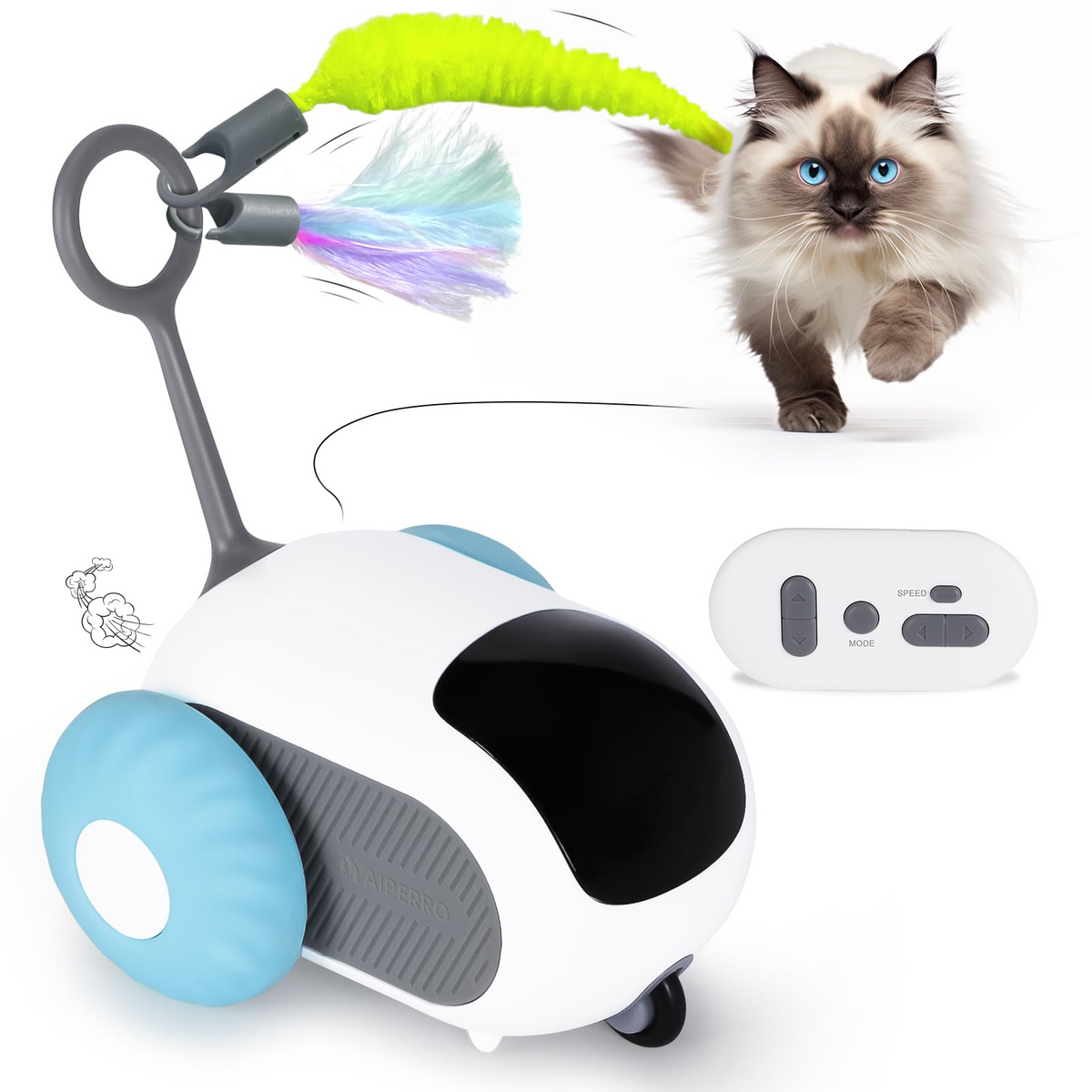 Interactive Remote Control Cat Toy Car
