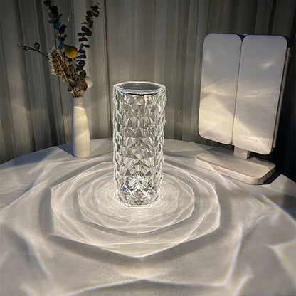 Crystal Touch Lamp - USB Color-Changing Bedside Night Light