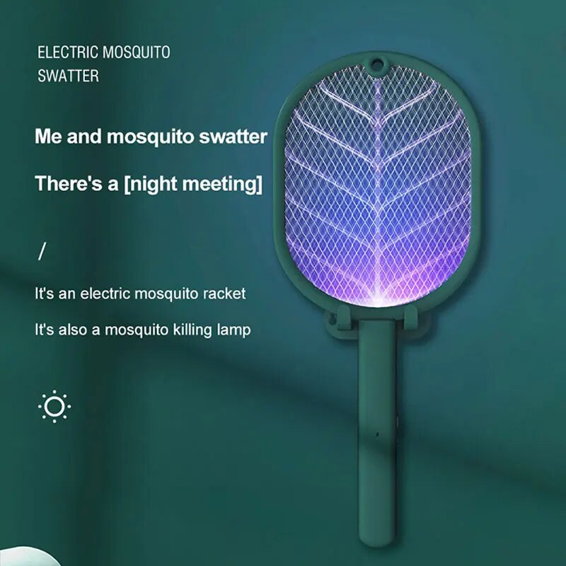 2-in-1 Rechargeable Bug Zapper Racket & Lamp