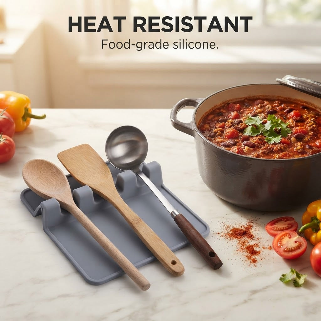 Silicone Spoon Rest - Heat resistant