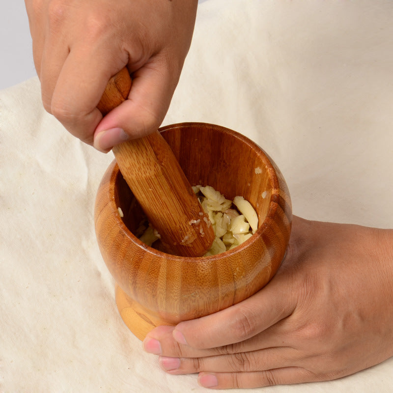Wooden Mortar & Pestle