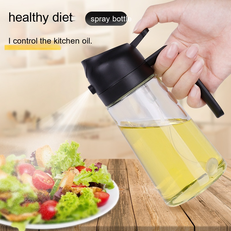 2-in-1 Glass Oil Dispenser & Sprayer