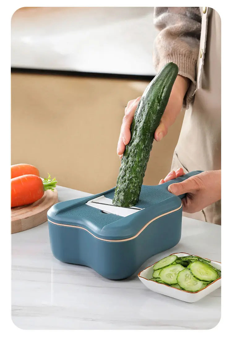 Mandoline Slicer with Hand Guard & Container