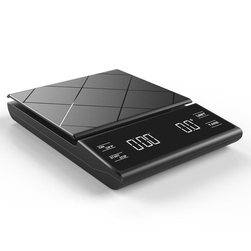 Rechargeable coffee scale with timer