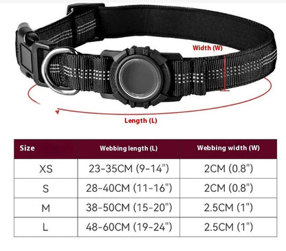 Reflective AirTag Dog Collar