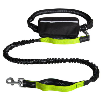 Hands-Free Reflective Dog Leash with Waist Pouch