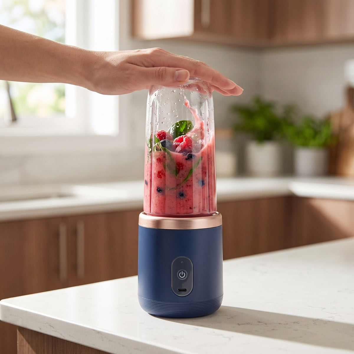 Portable Blender - 6-Blade USB Rechargeable