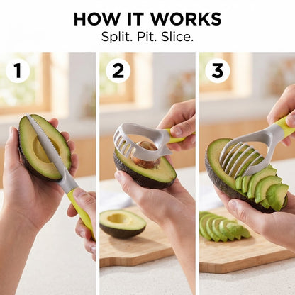 5-in-1 Avocado Slicer Tool - How it works