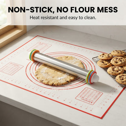 Silicone Baking & Pastry Mat - Non-stick, no flour mess