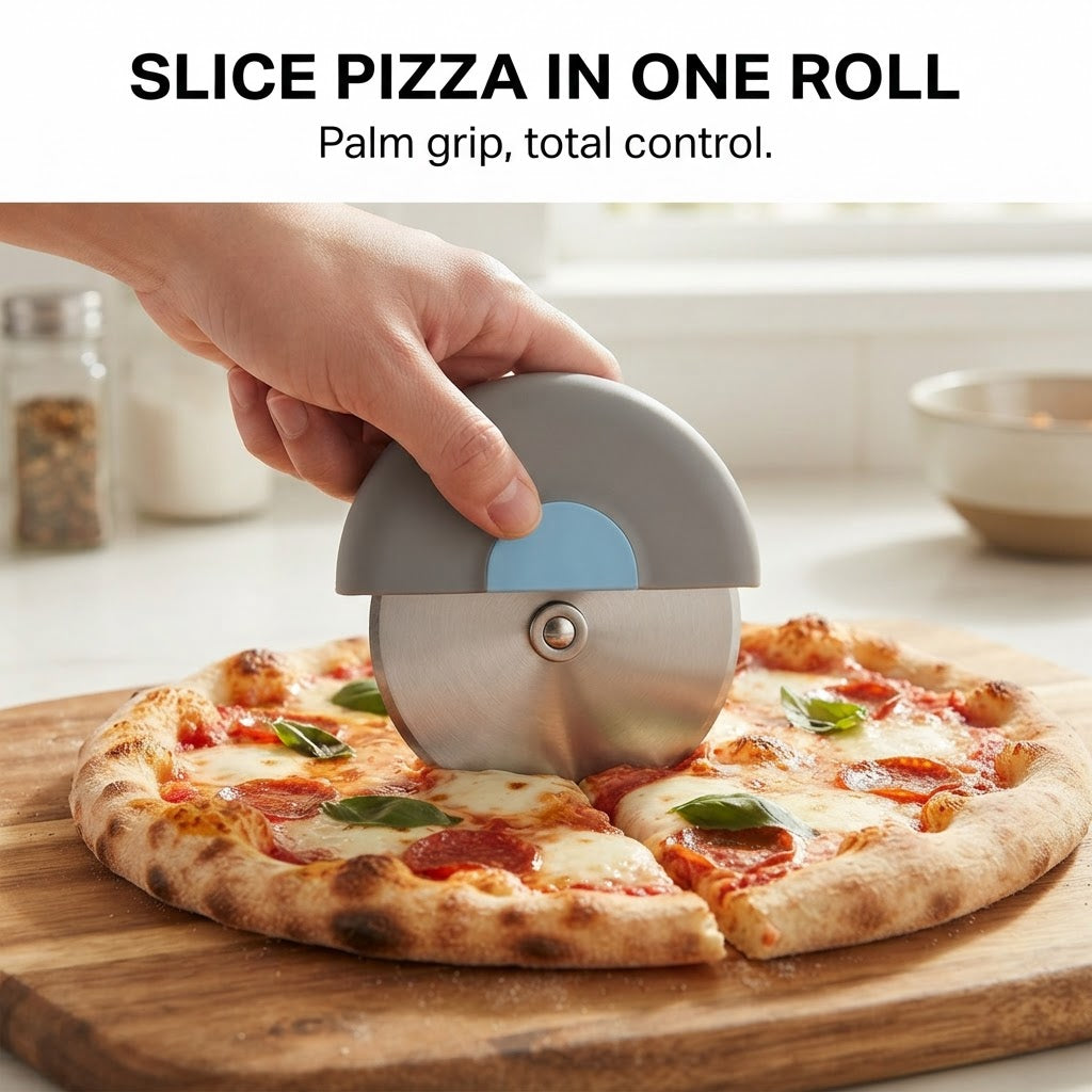 Pizza Cutter Wheel - Slice pizza in one roll