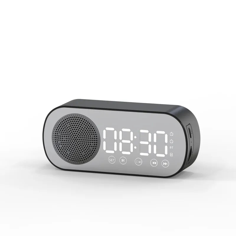 Mirror LED Alarm Clock with Bluetooth Speaker