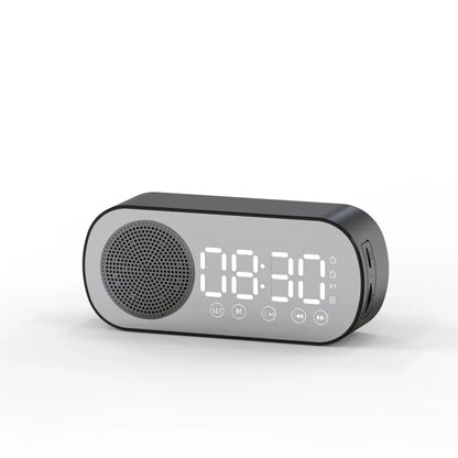 Mirror LED Alarm Clock with Bluetooth Speaker