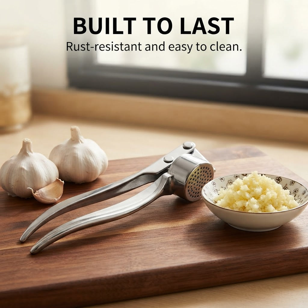 Stainless Steel Garlic Press - Built to last