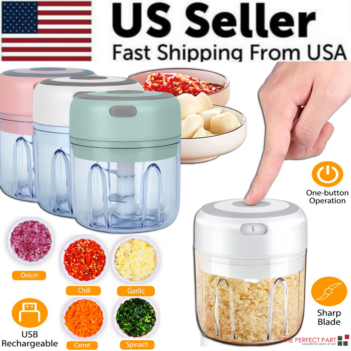 Cordless Electric Garlic & Veggie Chopper