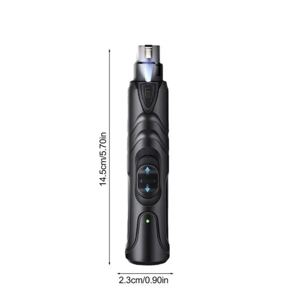 Rechargeable LED Pet Nail Grinder - Quiet 2-Speed