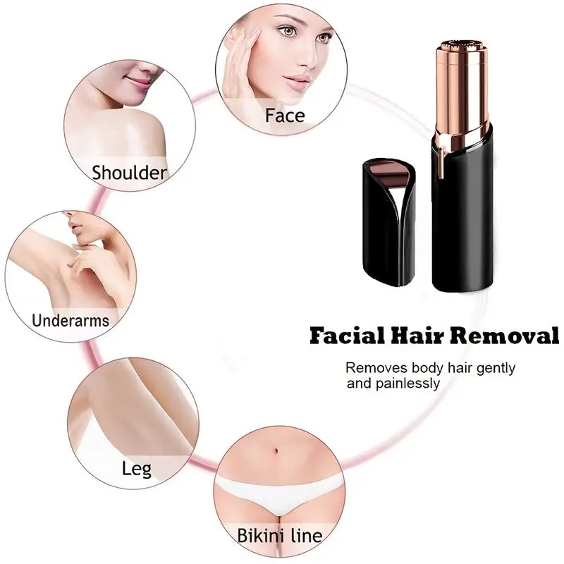 Rechargeable Facial Hair Remover with LED Light