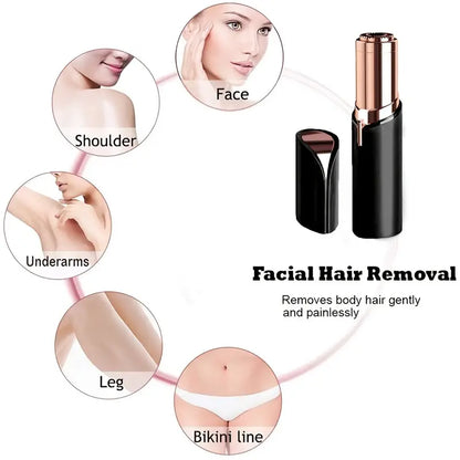 Rechargeable Facial Hair Remover with LED Light