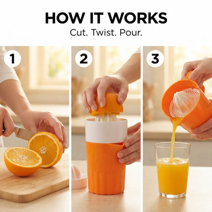 Manual Citrus Juicer Cup - How it works