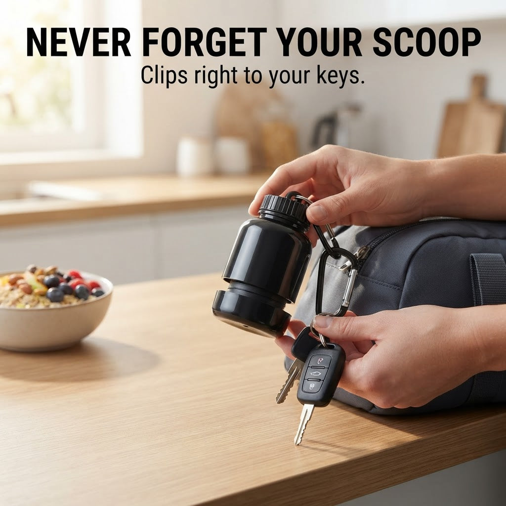 Protein Powder Funnel Keychain - Never forget your scoop