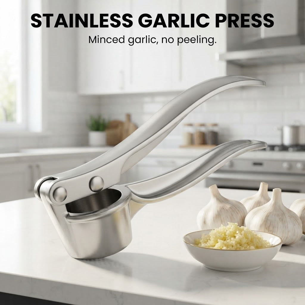 Stainless Steel Garlic Press