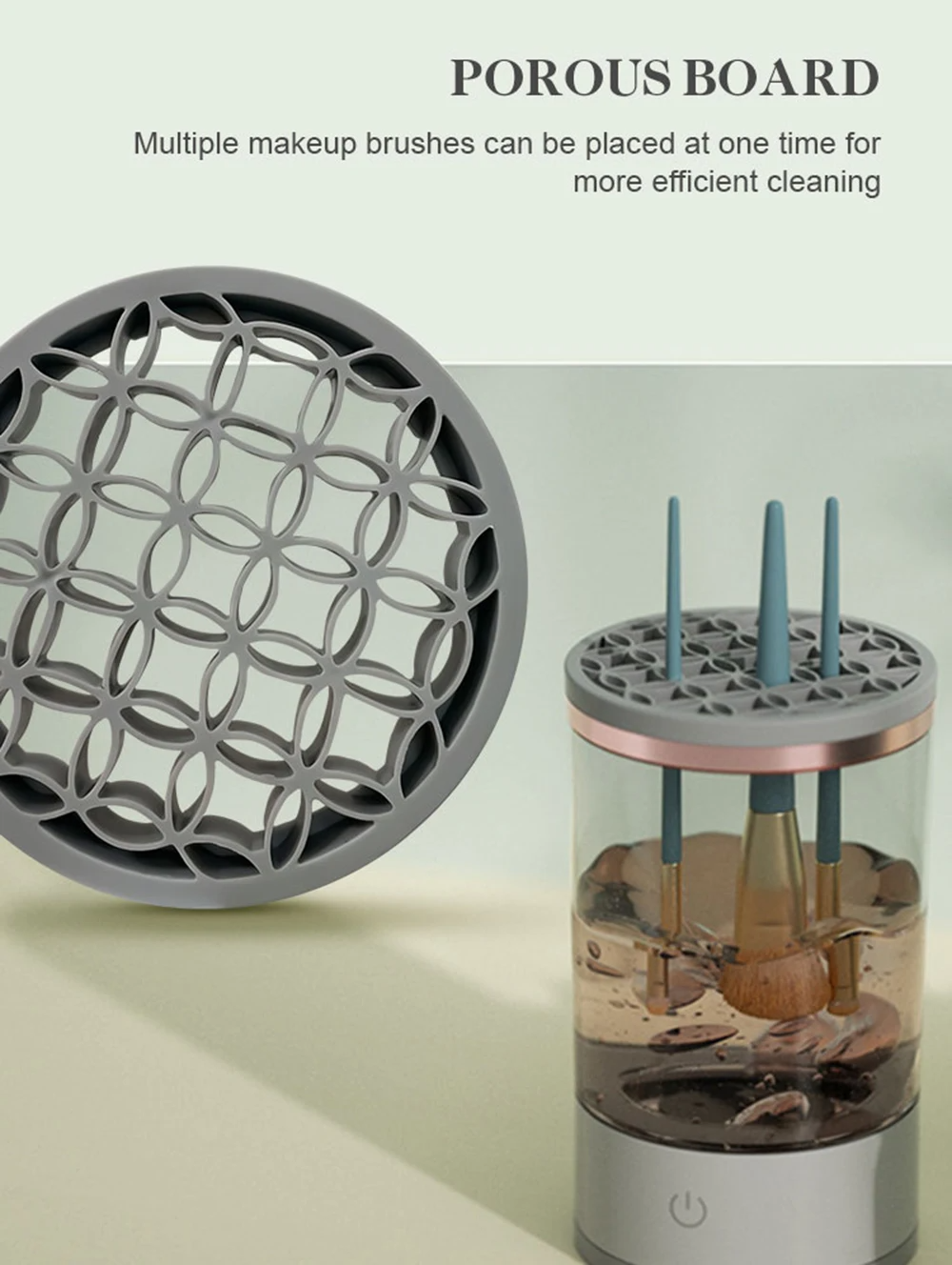 Electric Makeup Brush Cleaner - Wash and Dry Brushes in Seconds