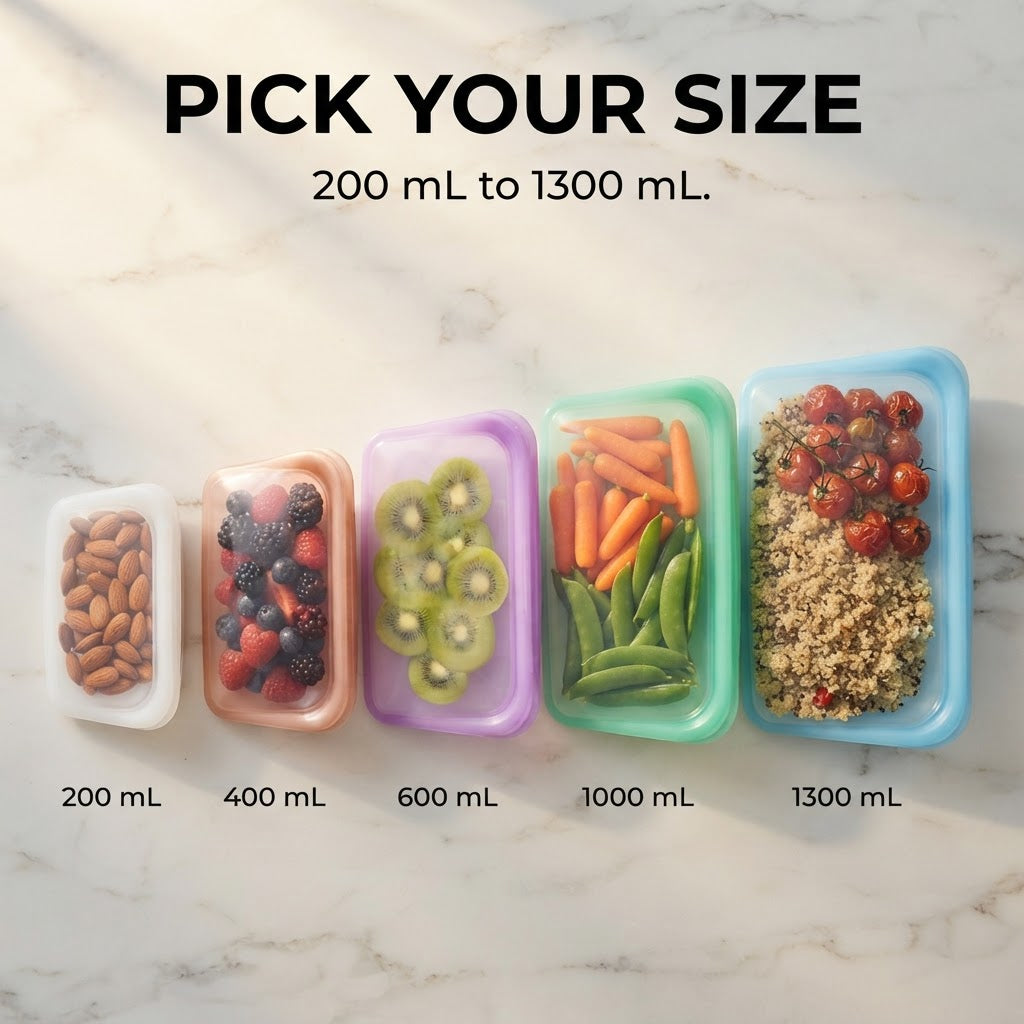 Reusable Silicone Food Storage Bag - Pick your size