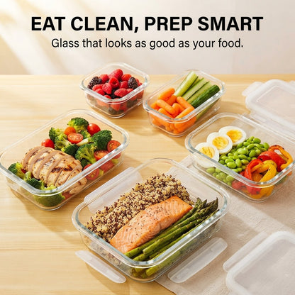 Glass Meal Prep Containers - Eat clean, prep smart