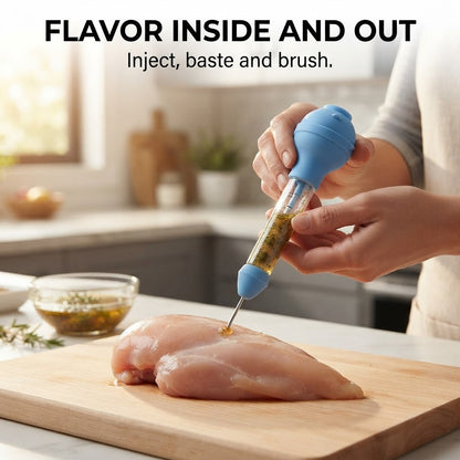 Marinade Injector & Basting Brush - Flavor inside and out