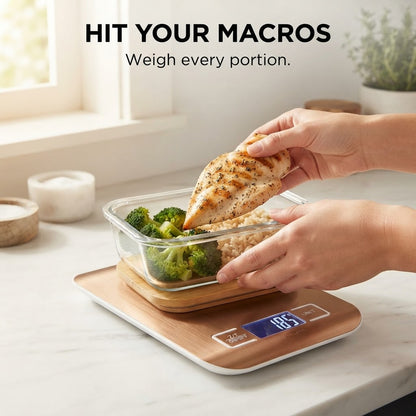 Rechargeable Digital Kitchen Scale - Hit your macros