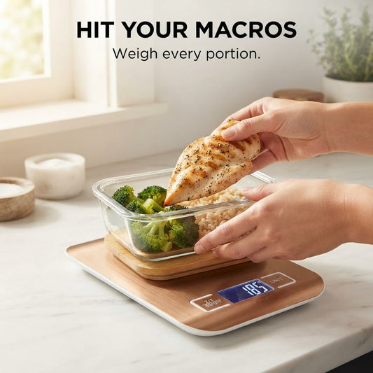Rechargeable Digital Kitchen Scale - Hit your macros