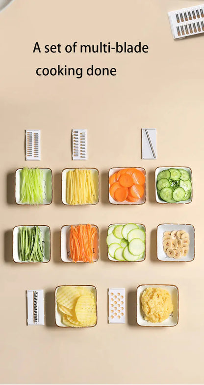 Mandoline Slicer with Hand Guard & Container