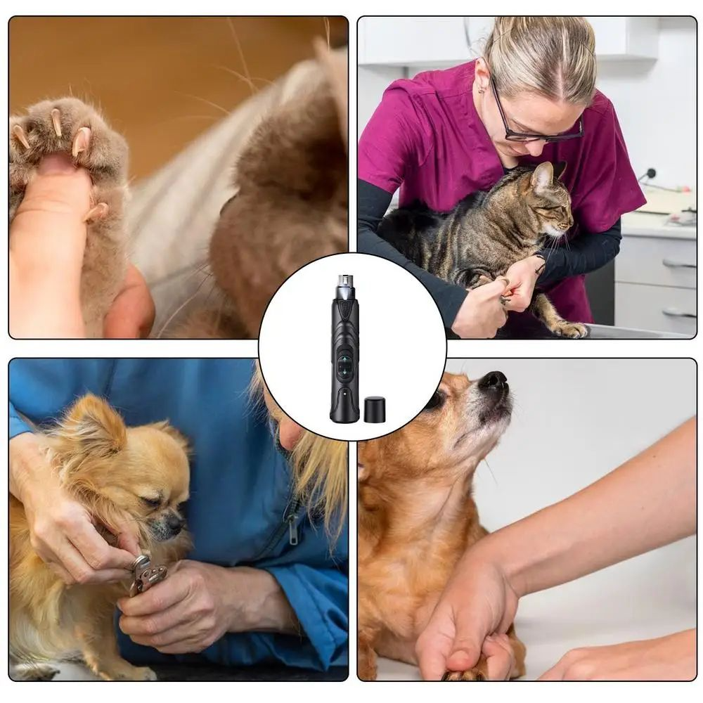 Rechargeable LED Pet Nail Grinder - Quiet 2-Speed