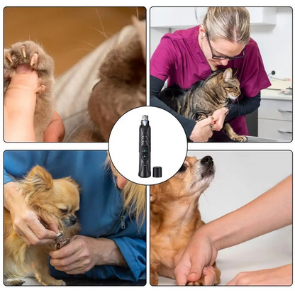 Rechargeable LED Pet Nail Grinder - Quiet 2-Speed