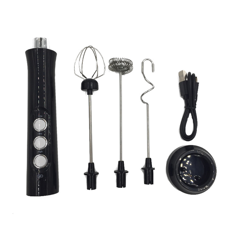 3-Speed Rechargeable Milk Frother & Whisk