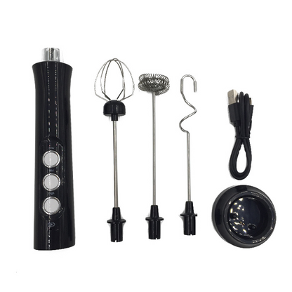 3-Speed Rechargeable Milk Frother & Whisk