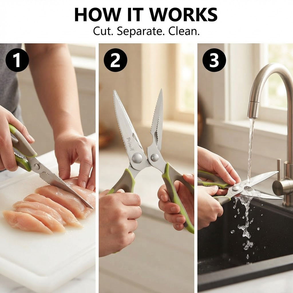 Heavy Duty Kitchen Shears - How it works