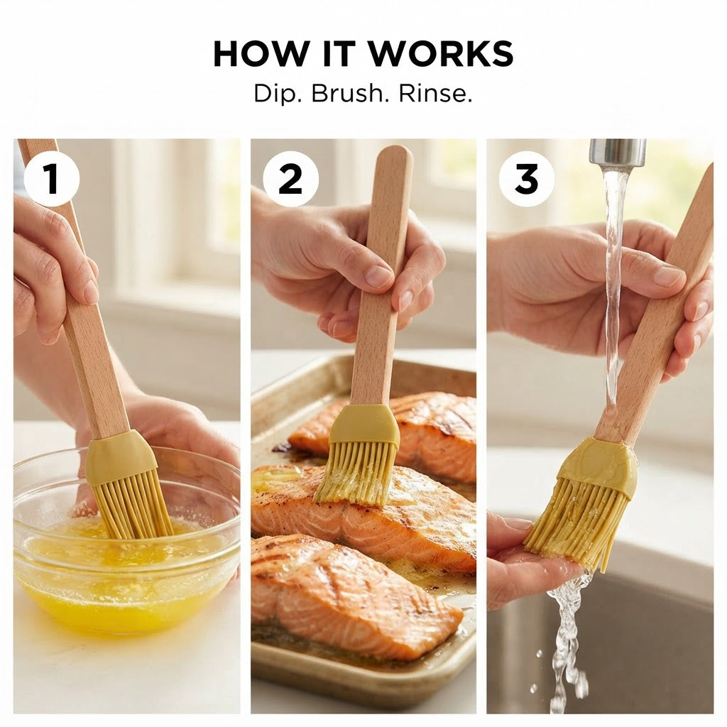 Silicone Basting Brush - How it works
