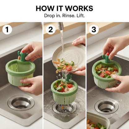 Cactus Sink Strainer - How it works